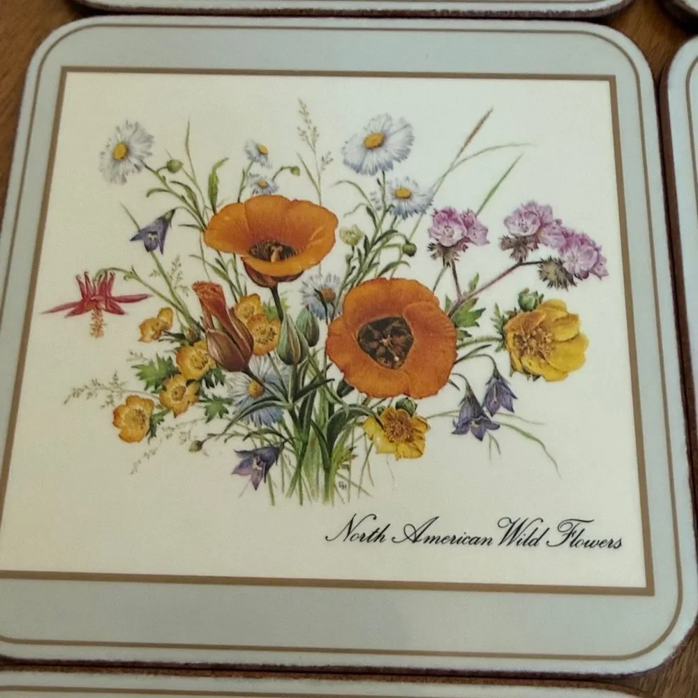 Pimpernel cork coaster set